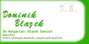 dominik blazek business card
